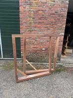Nieuwe hardhouten kozijnen met glas!, Ophalen, Zo goed als nieuw, Gevelraam of Ruit