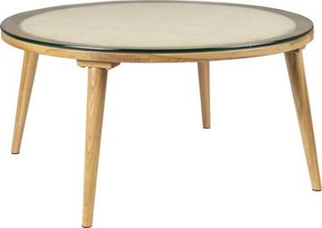 Housecraft Living Haru Salontafel Rond Glas/ Hout 70x70 cm beschikbaar voor biedingen