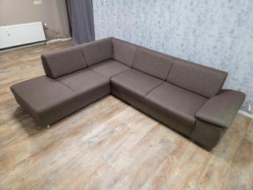 GRATIS BEZORGEN | Mooi Taupe Bruin Hoekbank beschikbaar voor biedingen