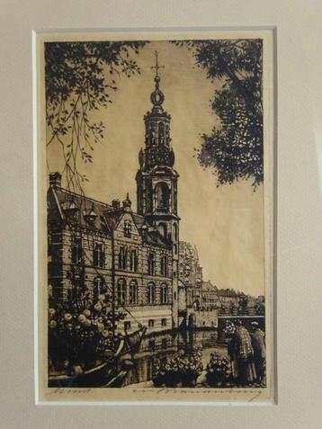 Ets Cornelis Brandenburg - Munt Amsterdam bloemenmarkt beschikbaar voor biedingen