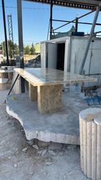 Op maat gemaakte marmeren eettafel (nieuw), Overige materialen, Verzenden, Klassiek, marmer, tijdloos, 50 tot 100 cm