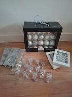 Kerstboom versiering decoratie zilver wit glas, Ophalen, Zo goed als nieuw