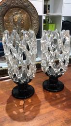 Mondgeblazen kandelaars/kunstobject., Antiek en Kunst, Antiek | Glas en Kristal, Ophalen of Verzenden