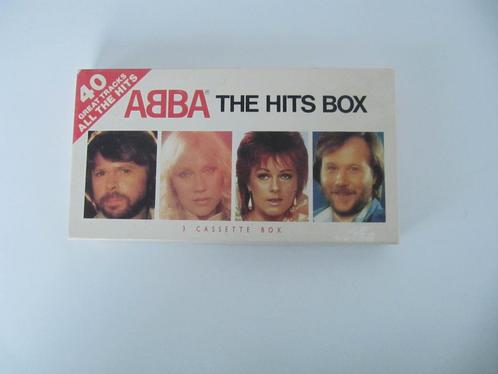 3 Audio Cassette Box set ABBA THE HITS volume 1 2 3, Cd's en Dvd's, Cassettebandjes, Zo goed als nieuw, Origineel, Pop, 1 bandje