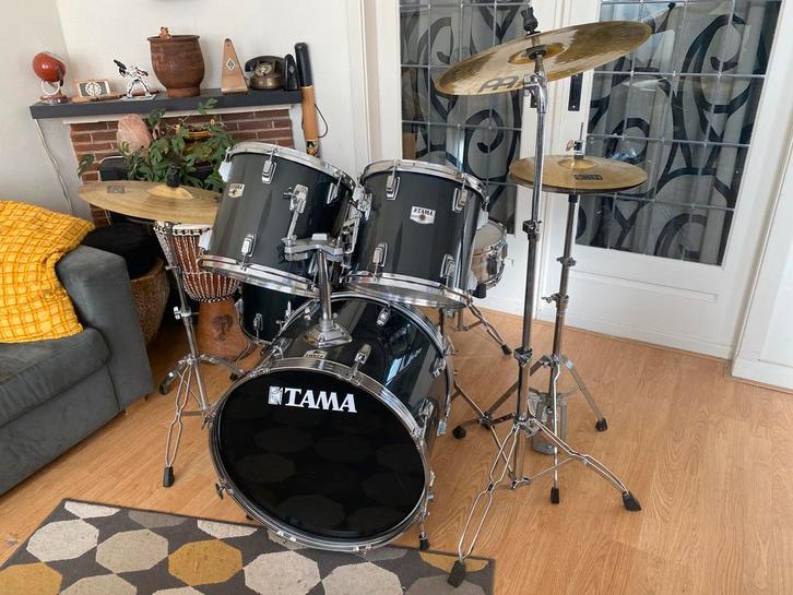 Complete Tama Swingstar drumset incl. bekkens, Muziek en Instrumenten, Drumstellen en Slagwerk, Gebruikt, Tama, Ophalen