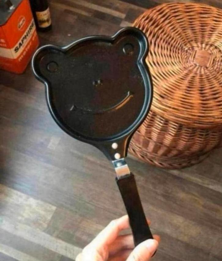 Bazhou anti-aanbak ijzeren grill pan kikker, Huis en Inrichting, Keuken | Potten en Pannen, Zo goed als nieuw, Koekenpan of Braadpan