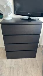Zwarte Ladekast met 4 Lades, Ophalen, 100 tot 150 cm, 50 tot 100 cm, Zo goed als nieuw
