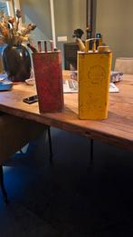 2 oude Shell blikken - decoratie, Verzamelen, Ophalen of Verzenden, Gebruikt