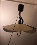 Vintage hanglamp space age  jaren 70 contra gewicht metaal, Ophalen of Verzenden, Metaal, 75 cm of meer