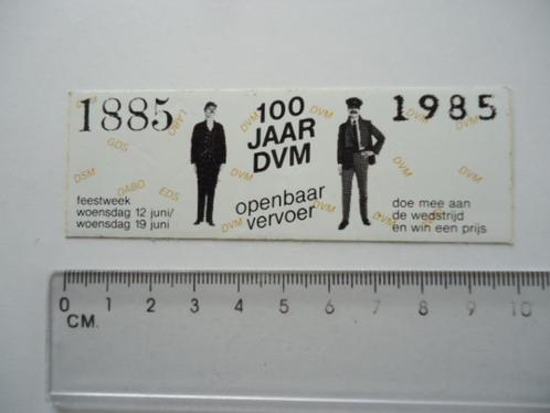 sticker oud DVM BUS OV autobus 1985 retro, Verzamelen, Stickers, Zo goed als nieuw, Bedrijf of Vereniging, Verzenden