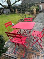 -50% Fermob Bistro - 4 stoelen & 1 tafel 71x71cm, Gebruikt, Ophalen of Verzenden, Tuinset, Eettafel