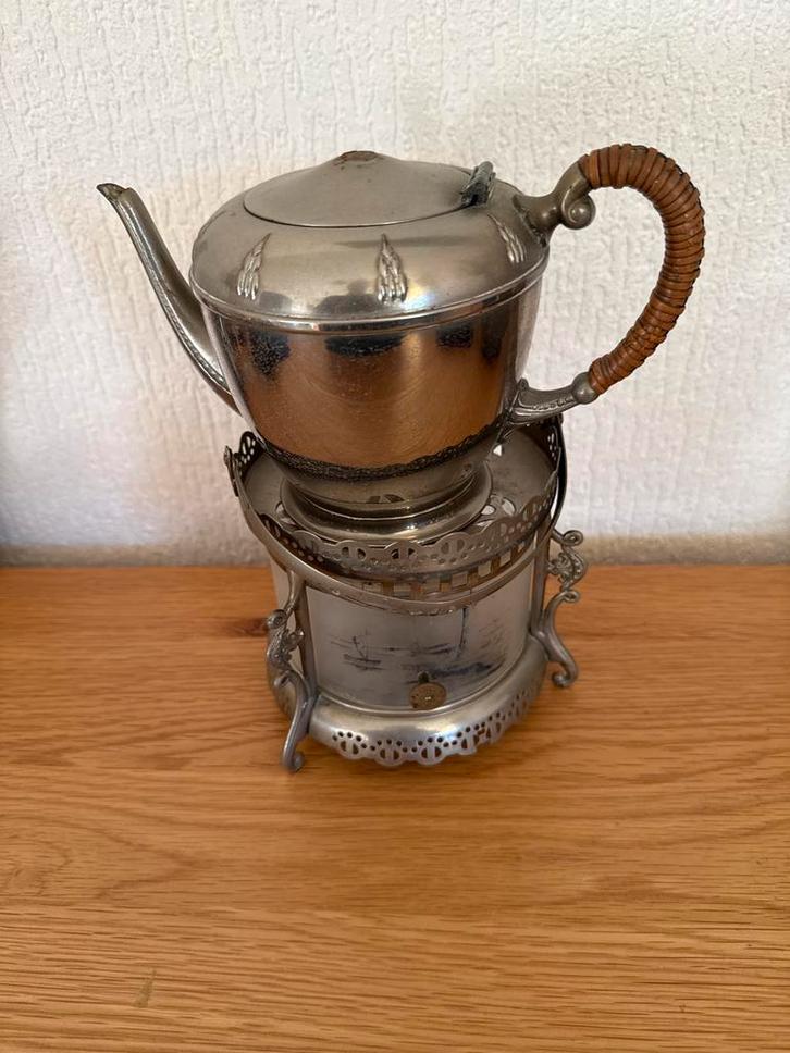 Bredemeyer Theeset met Theelicht, Antiek en Kunst, Antiek | Tin, Ophalen of Verzenden