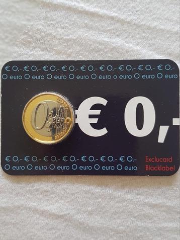 Coincard 0 Euro Munt / Penning beschikbaar voor biedingen