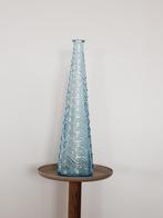 vaas fles voor de sier, Blauw, Ophalen of Verzenden, Minder dan 50 cm, Glas