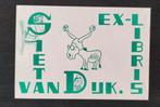 Exlibris Siet van Dijk (Constant van Dijk, 1946) (ezel, nar), Ophalen of Verzenden