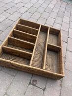 Riet/rotan/rattan/zeegras - bestek mand/bak met vakjes, Ophalen, Mand, Zo goed als nieuw, Riet