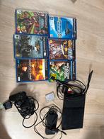 PS2 Slim + 6 Games, Controller & Geheugenkaart, Met games, Zwart, Ophalen of Verzenden, Zo goed als nieuw