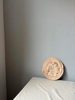 Vintage plaster ronde Griekse wandbord d21cm, Ophalen of Verzenden