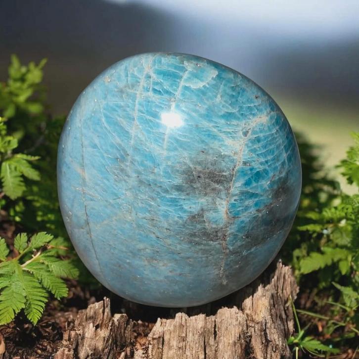 Blauwe apatiet nr 3, Verzamelen, Mineralen en Fossielen, Mineraal, Ophalen of Verzenden