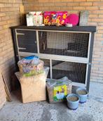 Konijnenhok compleet met diverse accesoires | startklaar, Dieren en Toebehoren, Ophalen, Gebruikt, Minder dan 75 cm, 90 cm of meer
