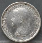 Mooi zilveren dubbeltje 1892 - 10 cent 1892 Wilhelmina, Postzegels en Munten, Munten | Nederland, Verzenden, Zilver, 10 cent, Koningin Wilhelmina