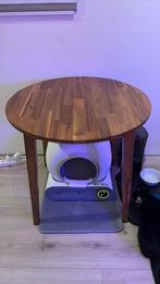 Ikea tafel rond - acacia hout, Ophalen, 50 tot 100 cm, Rond, 50 tot 100 cm