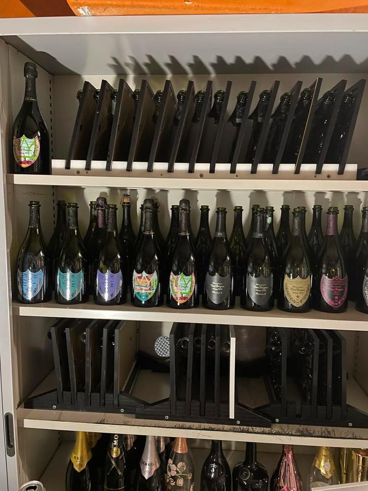 Dom Perigon Armand de Brignac flessen Leeg, Verzamelen, Wijnen, Ophalen of Verzenden