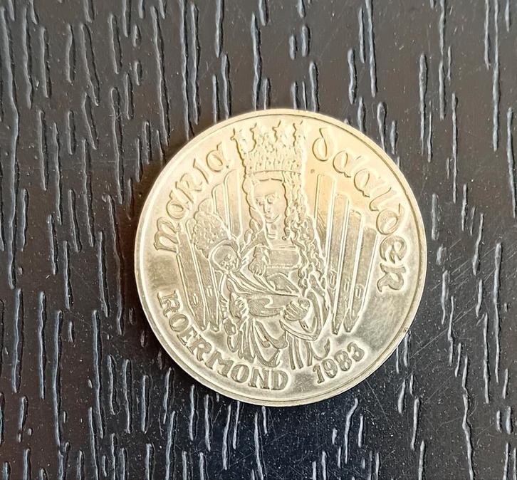 Maria Oaler Roermond 1983 Penning orgel fonds., Verzamelen, Religie, Ophalen of Verzenden