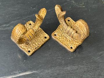 Antieke Messing Woonaccessoires - Set van Twee beschikbaar voor biedingen