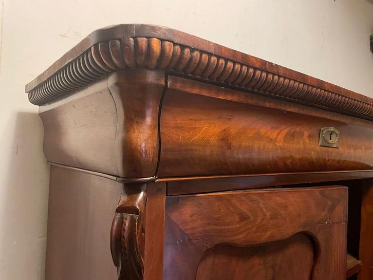 Hollandse Biedermeier Mahonie Kast - Amsterdam Centrum, Antiek en Kunst, Antiek | Meubels | Kasten, Ophalen of Verzenden