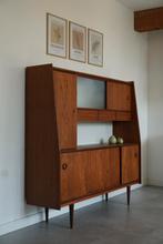 Vintage Mid-Century Highboard kast jaren 60, Huis en Inrichting, Ophalen, Gebruikt, ., 150 tot 200 cm