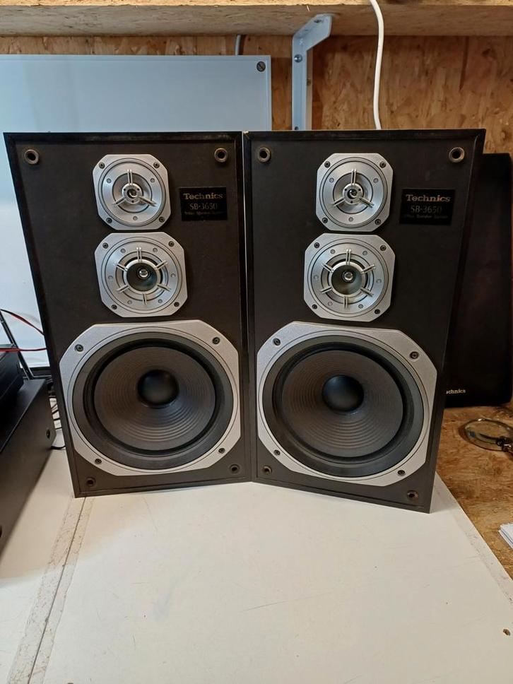 Technics SB-3650 3-weg speakers - Goede staat, Audio, Tv en Foto, Luidsprekers, Gebruikt, Front, Rear of Stereo speakers, 60 tot 120 watt