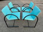 Metaform Cirkel stoelen, jaren 80 design, turquoise, Blauw, Vier, Gebruikt, Ophalen of Verzenden