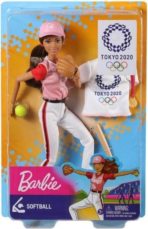 Barbie Olympische Spelen Softball - Barbiepop, Kinderen en Baby's, Speelgoed | Poppen, Nieuw, Barbie, Ophalen of Verzenden