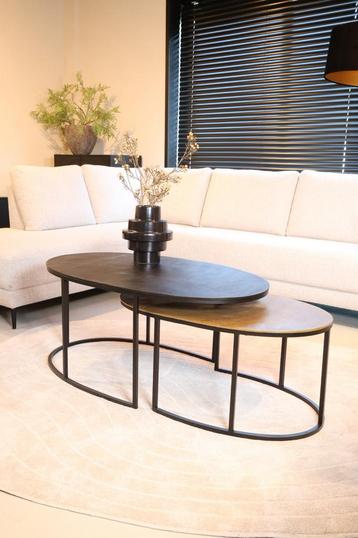 Salontafel Goud Metaal & Zwart | Luxe salontafel beschikbaar voor biedingen