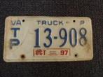 Kentekenplaat licenseplate Virginia Truck USA, Verzenden, Gebruikt, Auto's