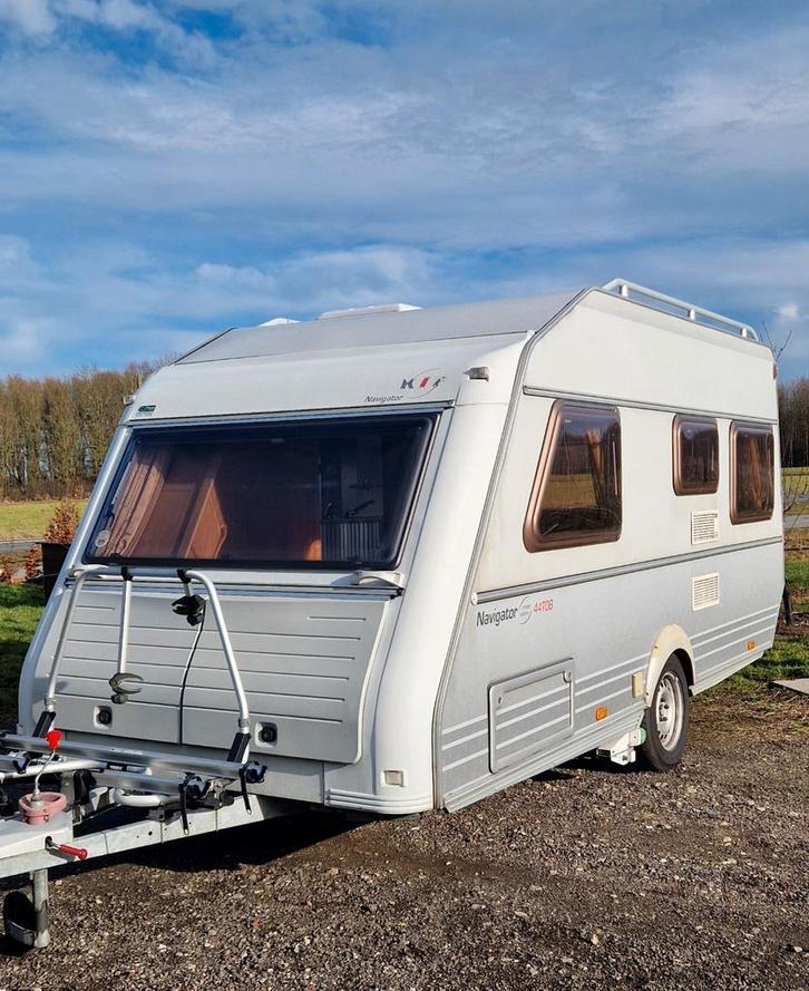 Mooie Kip navigator 44 tdb uit 2003, met luifels en voortent, Caravans en Kamperen, Caravans, Particulier, tot en met 4, 750 - 1000 kg