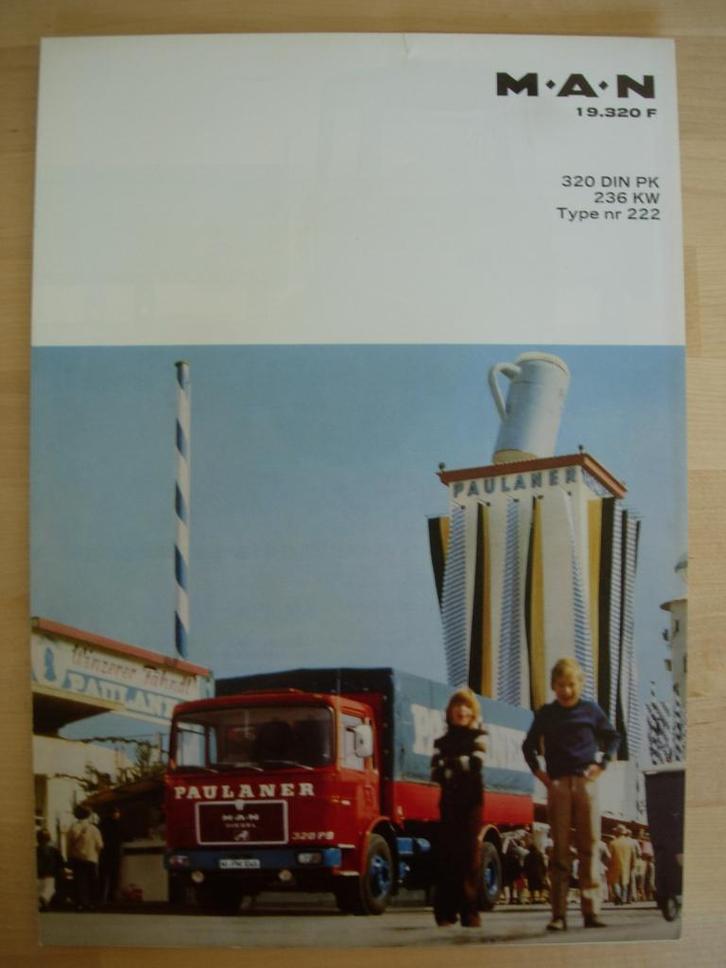 MAN Diesel 1976 Brochure 19.320 F 4x2 Bakwagen, Boeken, Auto's | Folders en Tijdschriften, Zo goed als nieuw, Overige merken, Ophalen