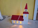Kerk met lichtje en muziek erin, leuk voor uw kerstdorp, Ophalen of Verzenden, Gebruikt