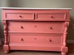 Roze Vintage Commode met Marmerblad, Huis en Inrichting, Ophalen, Gebruikt, Met lade(s), Overige houtsoorten