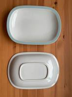 FRIS servies - twee schalen met rand blauwgrijs, Huis en Inrichting, Ophalen, Overige stijlen, Schaal of Schalen