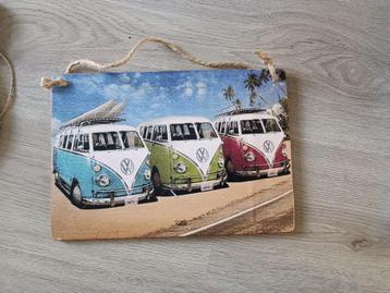 hout bord met vw volkswagen look bedrukking plaat beschikbaar voor biedingen