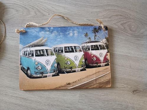 hout bord met vw volkswagen look bedrukking plaat, Huis en Inrichting, Woonaccessoires | Wanddecoraties, Ophalen of Verzenden