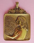 jwg Grote vintage Art Deco stl brons hanger Finland design, Sieraden, Tassen en Uiterlijk, Antieke sieraden, Verzenden, Brons