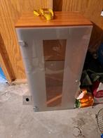 Houten, glazen Vitrinekastje gratis, Ophalen, Minder dan 50 cm, Glas, Minder dan 100 cm