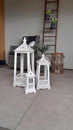 Set van 3 lantaarns, wit, Ophalen, Gebruikt, 50 tot 75 cm, Wit