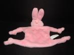 PEAS KONIJN KNUFFELDOEKJE ZACHTE VELOURS LICHTROZE, Verzenden, Nieuw, Overige typen