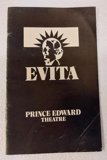 Evita PROGRAMMA BOEKJE 1982 Andrew Lloyd Webber beschikbaar voor biedingen