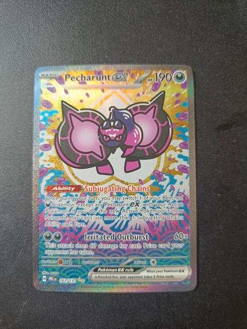 Pecharunt EX 163/131 Prismatic Evolutions - Pokemon Kaart, Hobby en Vrije tijd, Verzamelkaartspellen | Pokémon, Zo goed als nieuw