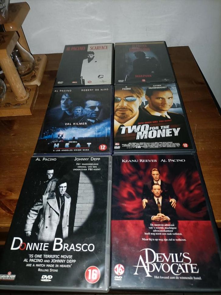 Al Pacino DVD Collectie - 6 Films, Cd's en Dvd's, Dvd's | Overige Dvd's, Zo goed als nieuw, Vanaf 16 jaar, Ophalen of Verzenden